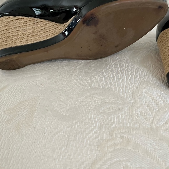 Prada Black Patent Leather Open Wedges-Great Condition - Picture 9 of 9